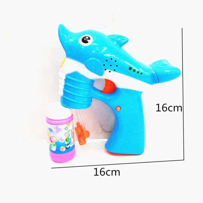 Children summer toys pocket children's puzzle plastic electric dolphin bubble gun with music toys Children summer toys pocket children's puzzle plastic electric dolphin bubble gun with music toys