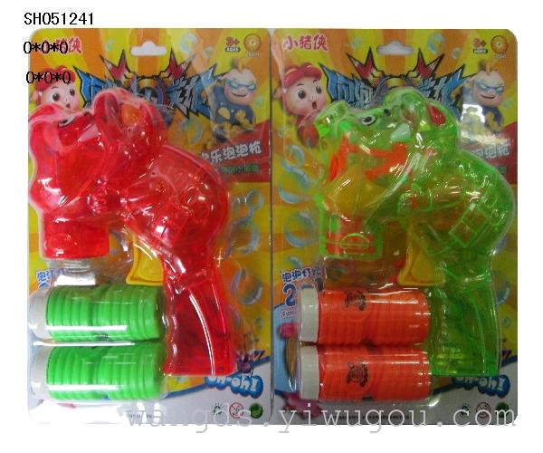 SH051241 automatic transparent bubble gun with light pig summer hot toys