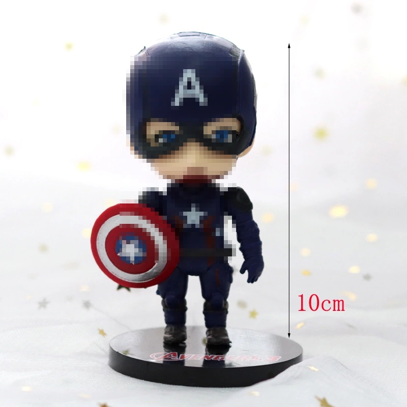 Cute Avengers Cake Decoration Cartoon Garage Kit Toy Model Doll Steel Spider-Man Cake Decoration