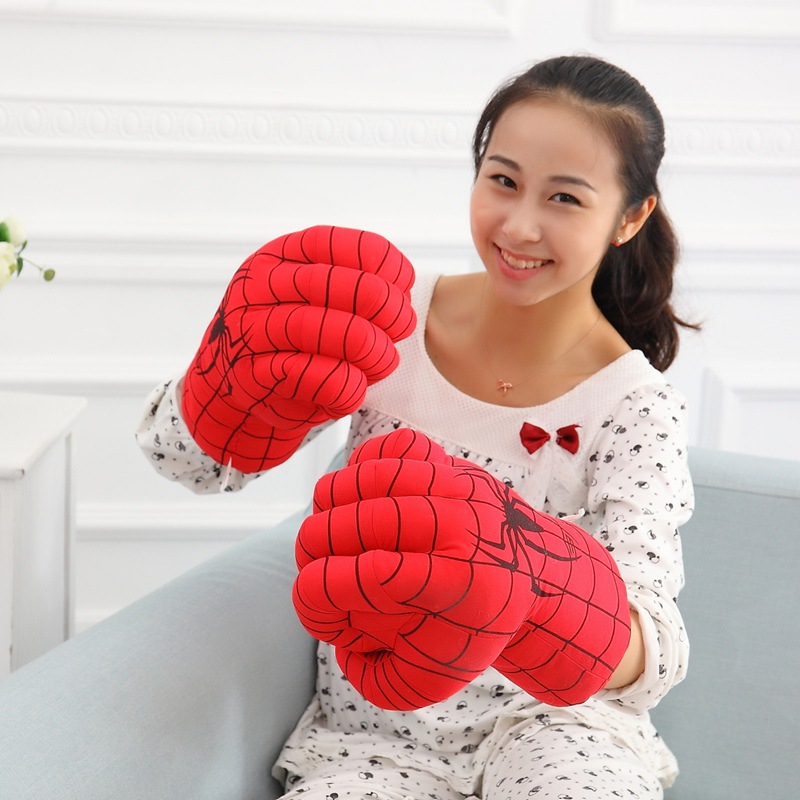 Avengers Cosplay Plush Toy Gloves Spider-Man Iron Man Boxing Gloves Props Children Gifts