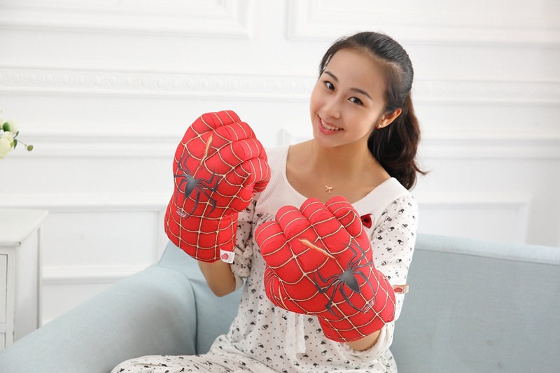 Avengers Cosplay Plush Toy Gloves Spider-Man Iron Man Boxing Gloves Props Children Gifts