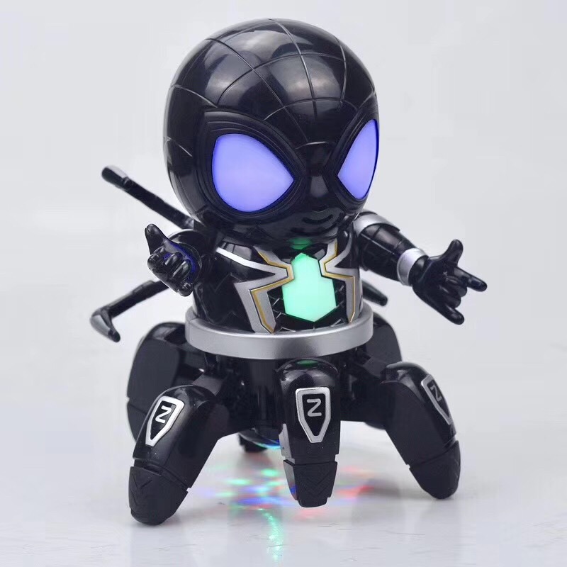 Tik Yin new Taiwan light music electric dance six claw spider-man robot toy avengers