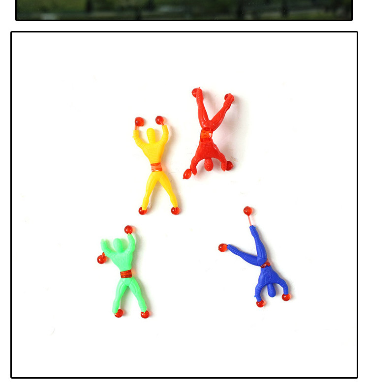 Small Wall Climbing Spider Hero Sticky Spider-Man Wall Climbing Superman Rubber Wall Climbing Man Toy Stall Supply Hot Sale