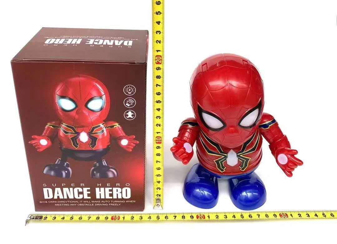 Web celebrity hot style Hot Spot Q version of Spider-Man Dancing Airport Man intelligent video Toy boy Loves toys