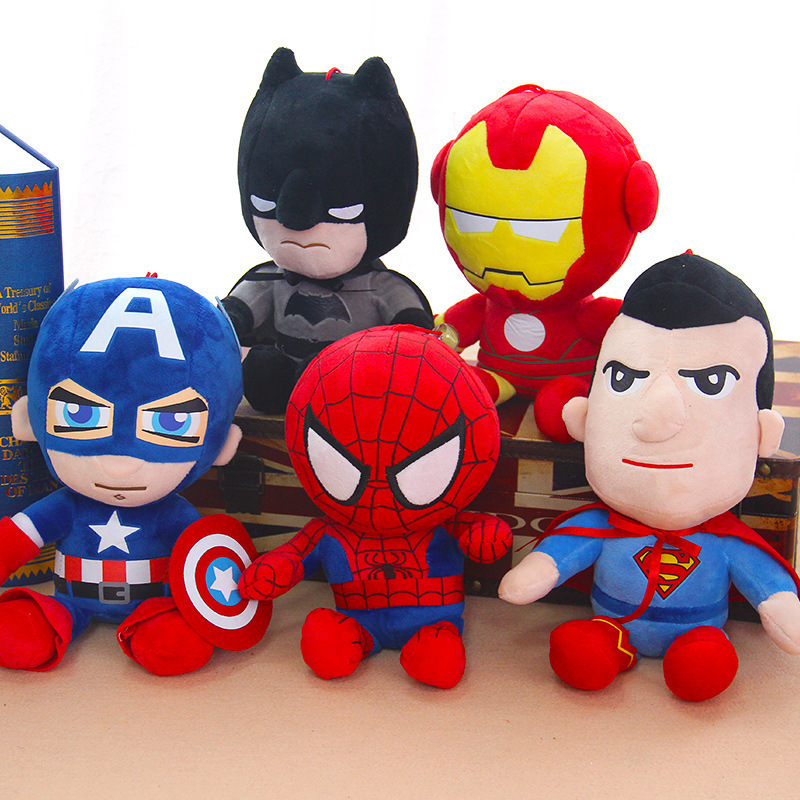 Factory Wholesale Simulation Avengers Doll Spider-Man Plush Toy Captain America Superman Ragdoll