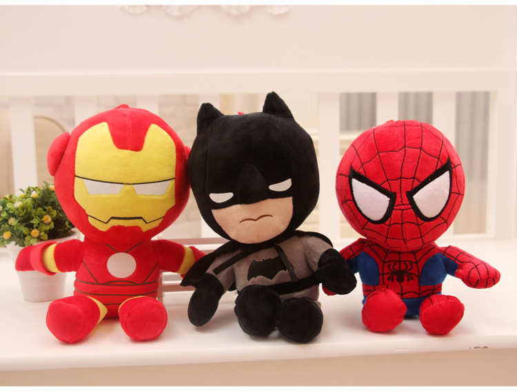 Factory Wholesale Simulation Avengers Doll Spider-Man Plush Toy Captain America Superman Ragdoll