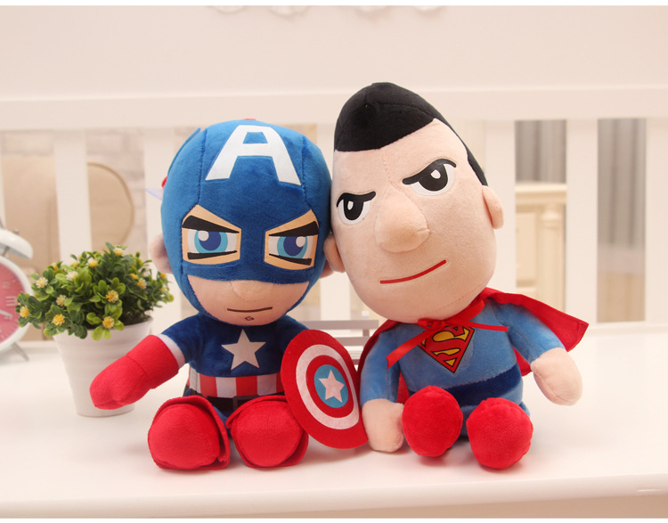 Factory Wholesale Simulation Avengers Doll Spider-Man Plush Toy Captain America Superman Ragdoll