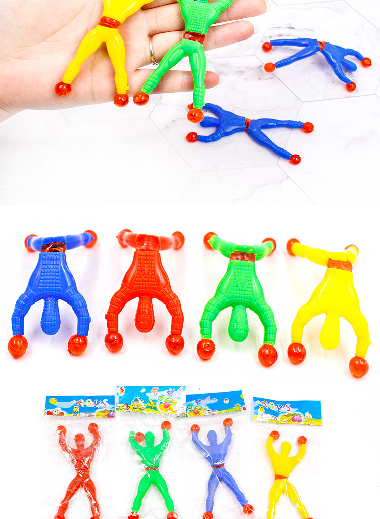 Wall Climbing Man Sticky Spider-Man Wall Climbing Superman Wall Climbing Man 2 Yuan Shop Traditional Toy Wall Climbing Spider Man