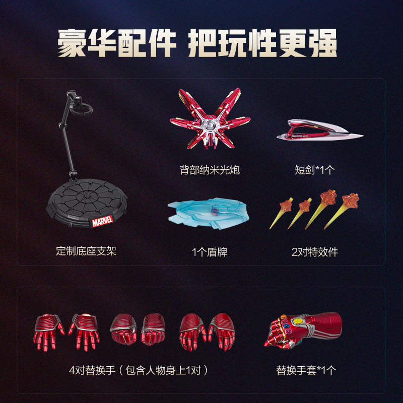 Migu Marvel Genuine Avengers 4 Iron Man Garage Kits Ornaments Mk85 Peripheral Spider-Man Toy Model