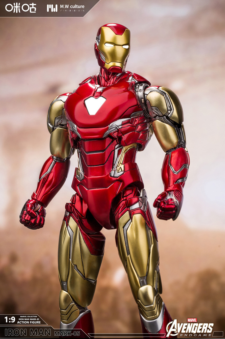 Migu Marvel Genuine Avengers 4 Iron Man Garage Kits Ornaments Mk85 Peripheral Spider-Man Toy Model Migu Marvel Genuine Avengers 4 Iron Man Garage Kits Ornaments Mk85 Peripheral Spider-Man Toy Model