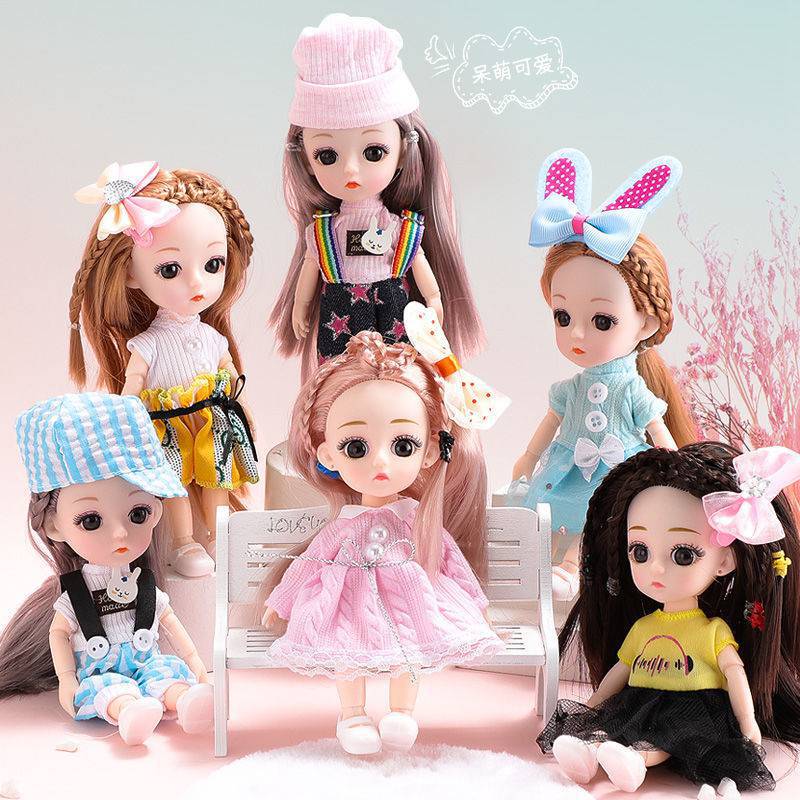 Barbie Qini Barbie Doll Girl Princess Children&#039;s Toy Simulated Exquisite Single Dress-up Large Size Gift Set