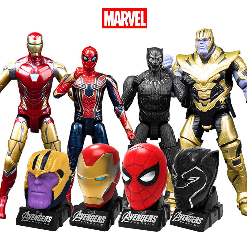 Genuine Marvel Avengers Movable Model Hand-Made Steel Spider-Man Killer Transformation Doll Toy