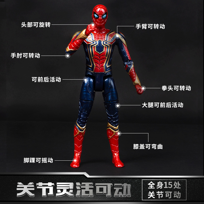 Genuine Marvel Avengers Movable Model Hand-Made Steel Spider-Man Killer Transformation Doll Toy