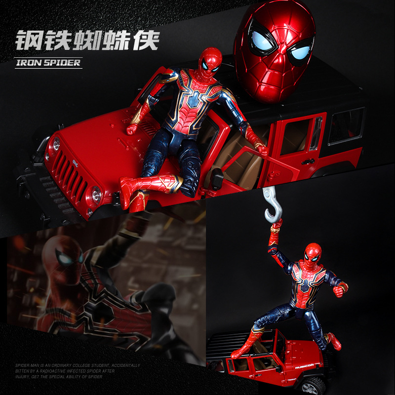 Genuine Marvel Avengers Movable Model Hand-Made Steel Spider-Man Killer Transformation Doll Toy