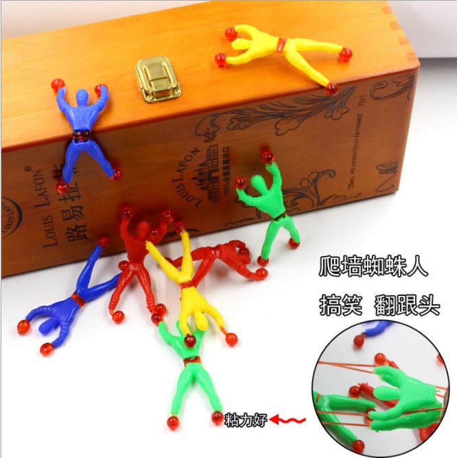 Wall Climbing Man Sticky Spider-Man Wall Climbing Superman Wall Climbing Man 2 Yuan Shop Traditional Toy Wall Climbing Spider Man