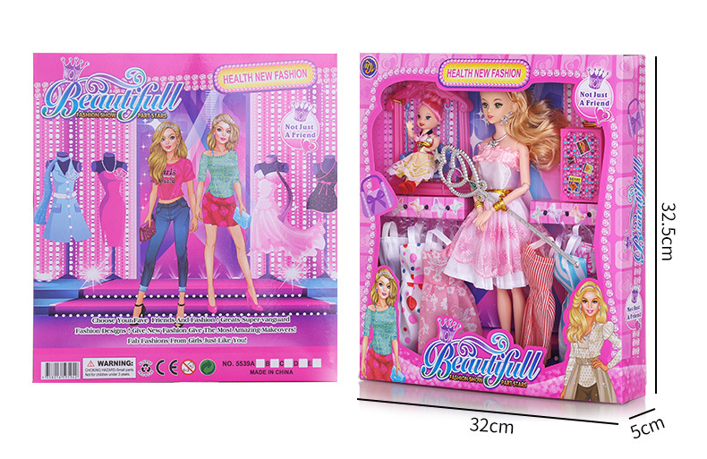 Girl Princess Barbie Fenli Doll Set Children's Toys Dolls for Dressing up Large Gift Box Gift Wholesale