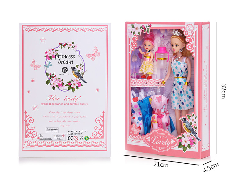 Girl Princess Barbie Fenli Doll Set Children's Toys Dolls for Dressing up Large Gift Box Gift Wholesale