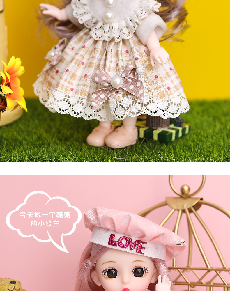 16cm Barbie Fenli Doll Princess Girl Children's Toy Mini Small Sized Doll Stall Bulk TikTok 16cm Barbie Fenli Doll Princess Girl Children's Toy Mini Small Sized Doll Stall Bulk TikTok