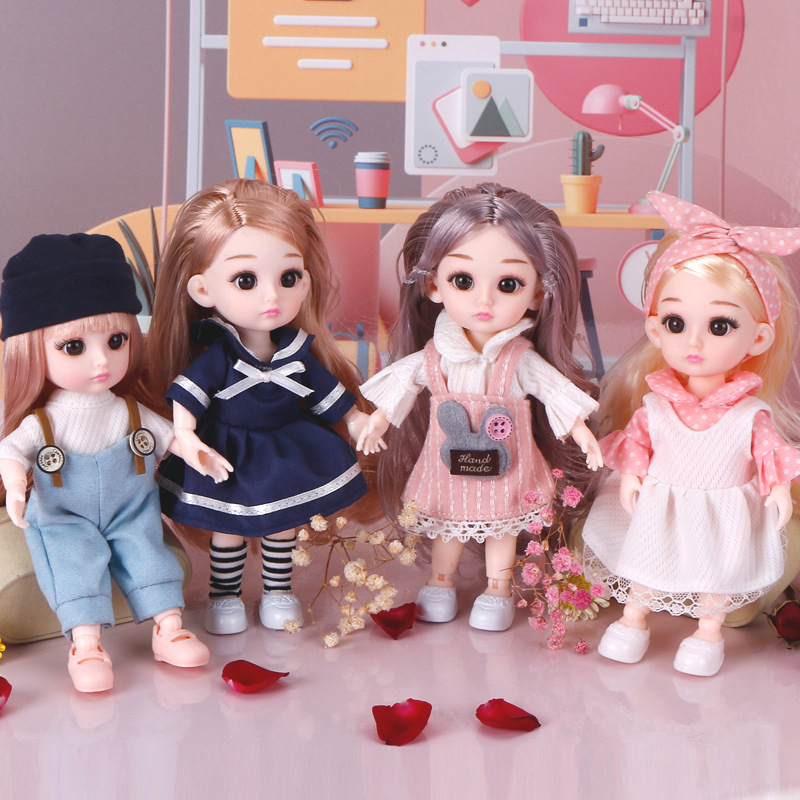 Boutique Lolita Little Barbie Doll Doll Set Princess 3D Real Eye Doll Baby Girls&#039; Toy