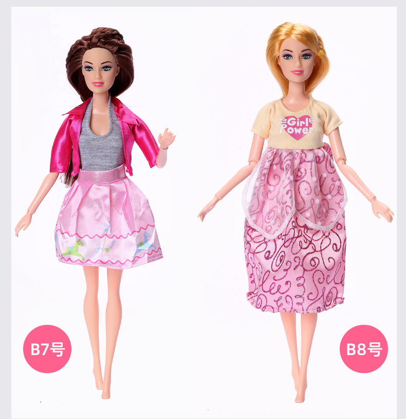 30cm Barbie Doll Clothes Dress Casual Fashion Dress Accessories Clothing Girl Toy Cross-Border Supply