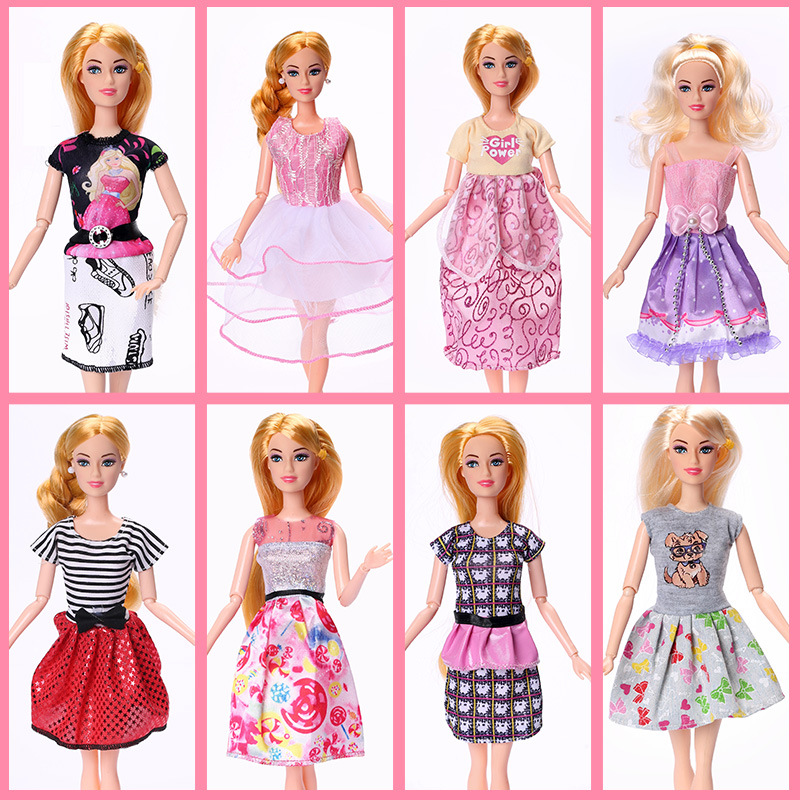 30cm Barbie Doll Clothes Dress Casual Fashion Dress Accessories Clothing Girl Toy Cross-Border Supply