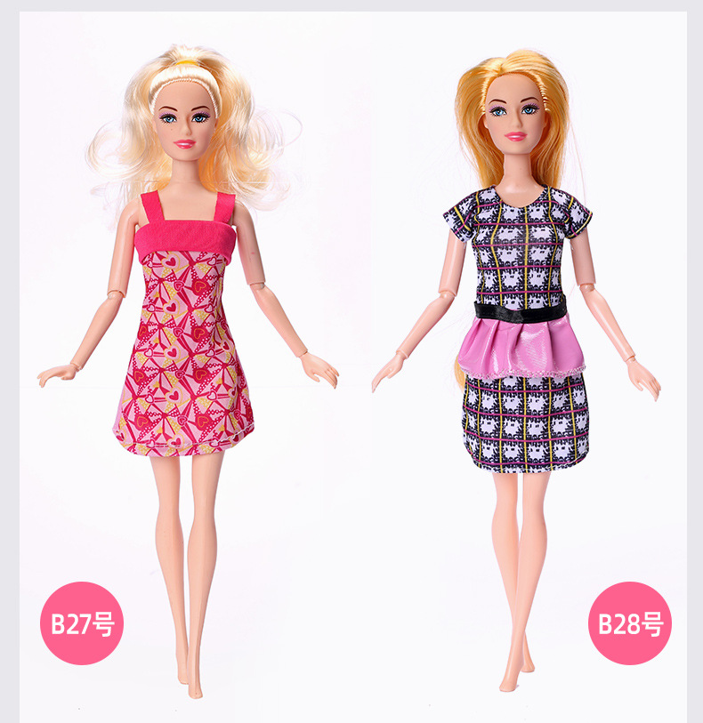 30cm Barbie Doll Clothes Dress Casual Fashion Dress Accessories Clothing Girl Toy Cross-Border Supply