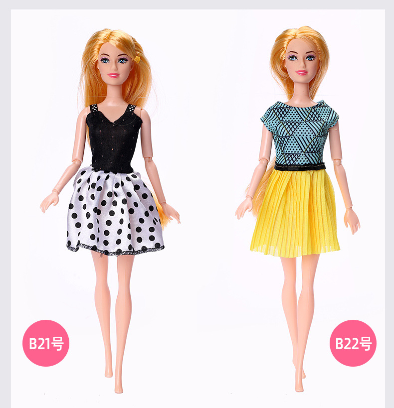 30cm Barbie Doll Clothes Dress Casual Fashion Dress Accessories Clothing Girl Toy Cross-Border Supply