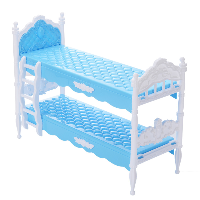 30cm Yati Barbie Doll Bunk Bed Model Accessories Building Blocks Assembled Girl Play House Toy Gift