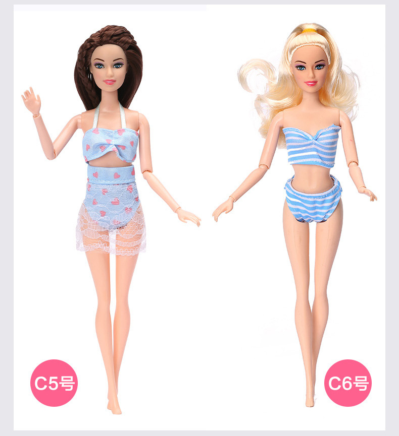 11-Inch Barbie Doll Clothes 30cm Doll Can Wear Swimsuits Bikini Suit Fashion Toy Costume Wholesale