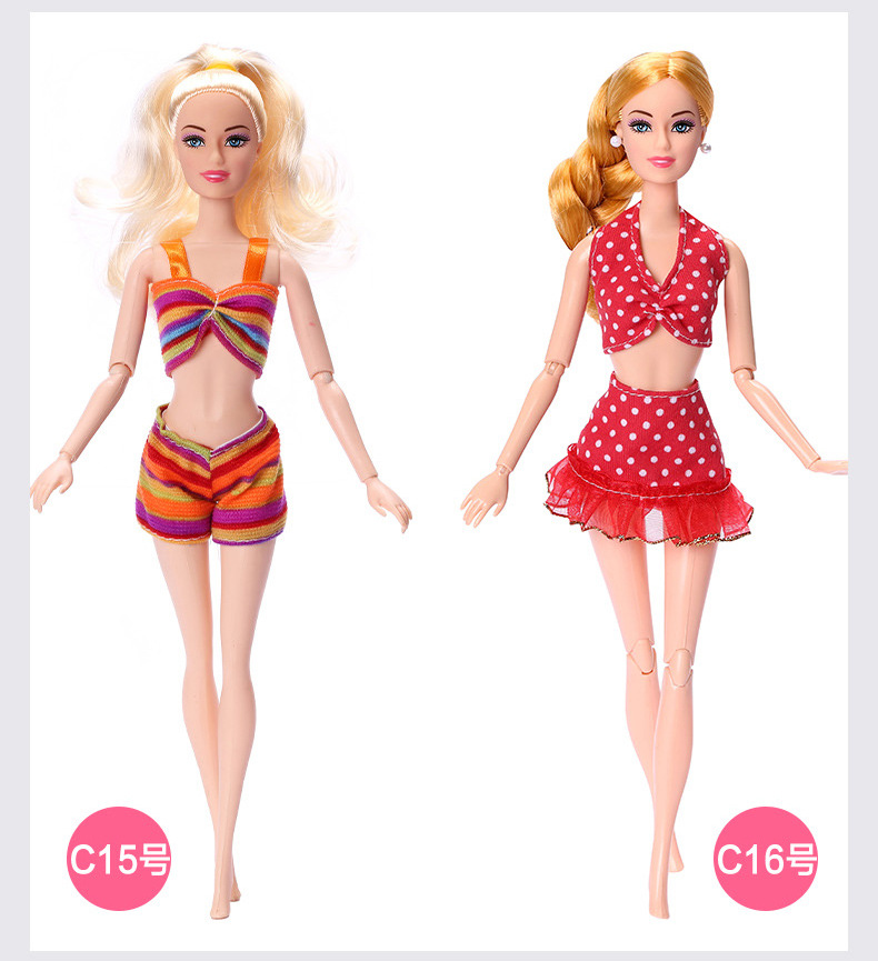 11-Inch Barbie Doll Clothes 30cm Doll Can Wear Swimsuits Bikini Suit Fashion Toy Costume Wholesale