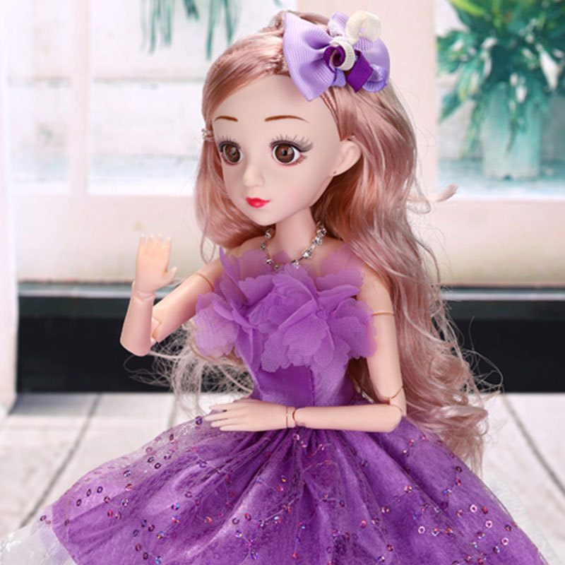 Oversized Plaid Barbie Doll Gift Set Girl Princess Simulation Children&#039;s Toys Single Large Doll