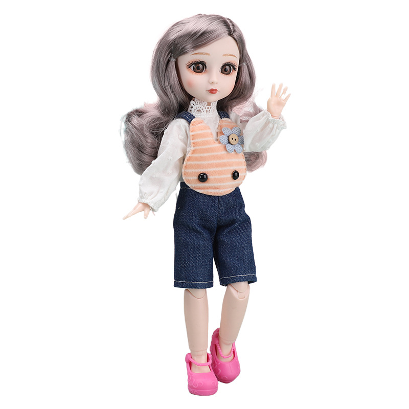 30 cm 6 minute Barbie doll Princess suit change joint BJD doll dress little girl gift
