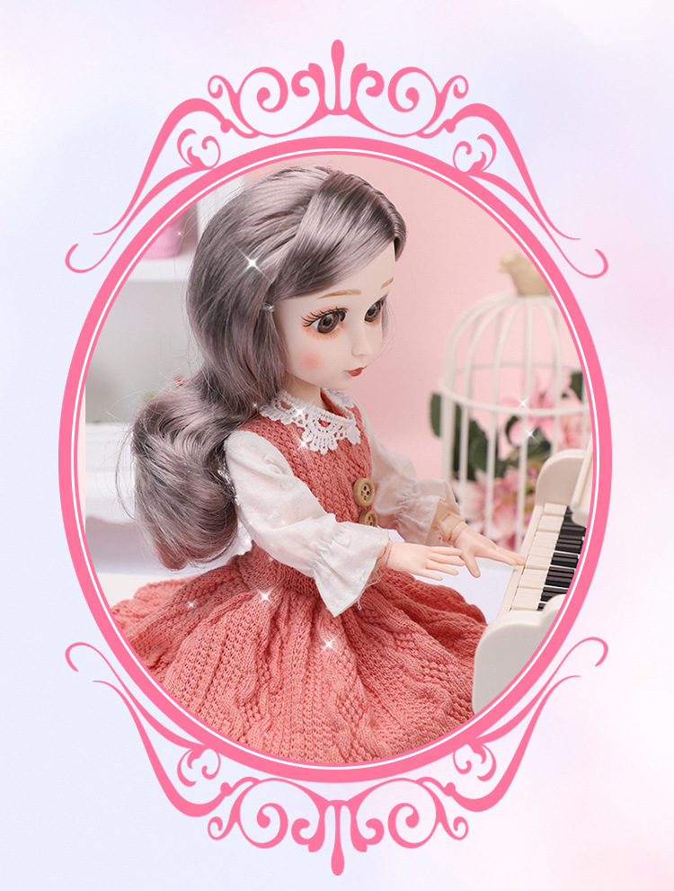 30 cm 6 minute Barbie doll Princess suit change joint BJD doll dress little girl gift