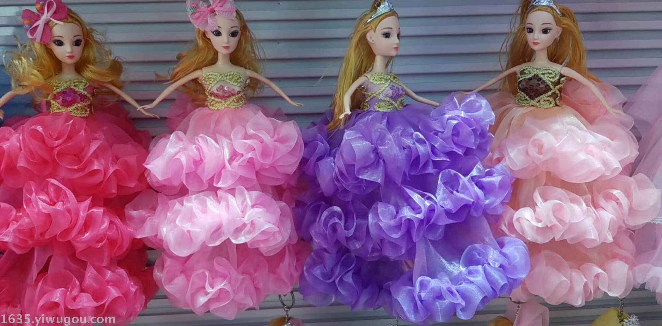 Wedding dress 30 cm barbie 3D true eyes, joint movement
