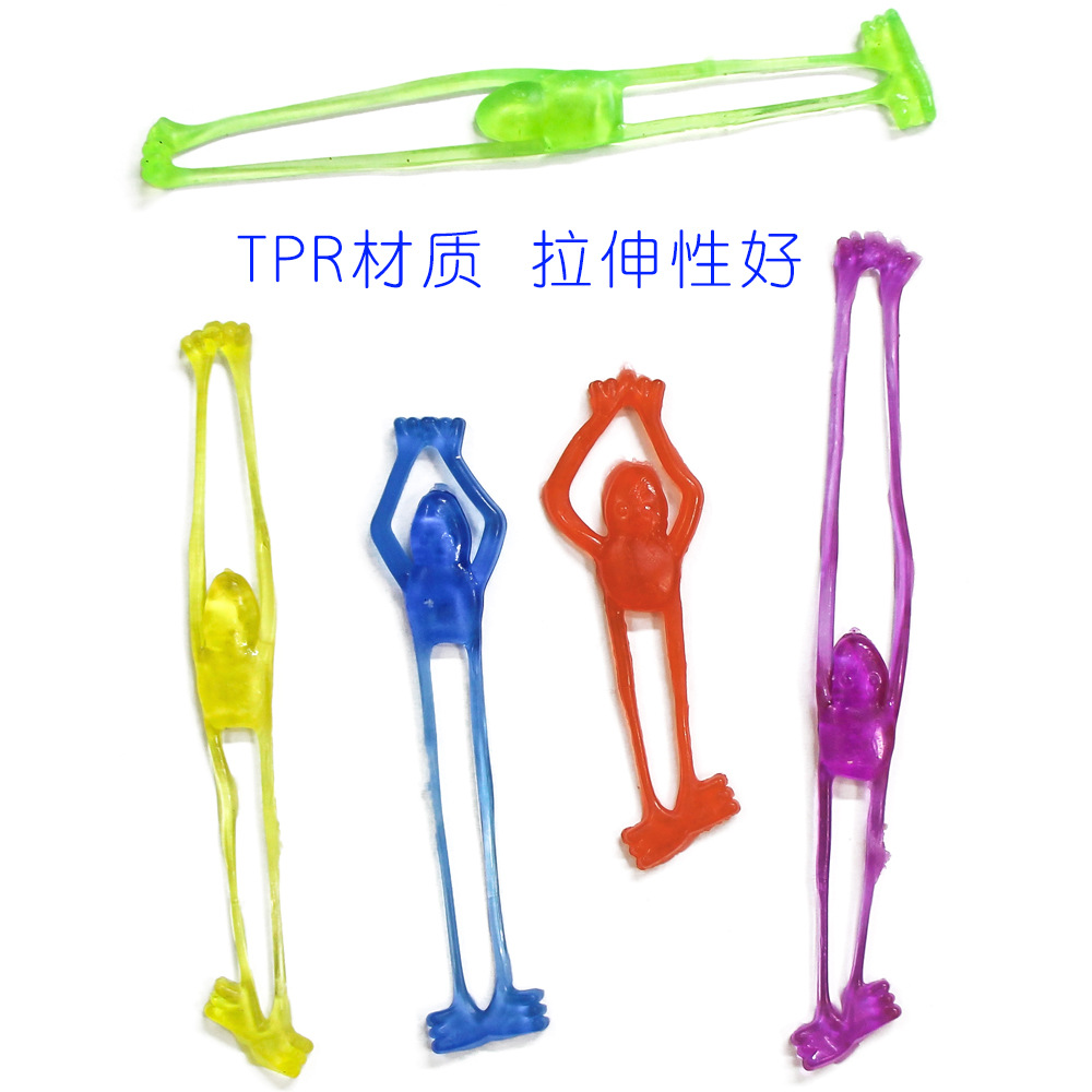 New Exotic Transparent Catapult Frog Trick Fun Decompression Children&#039;s Toy TPR Expandable Material Finger Slingshot