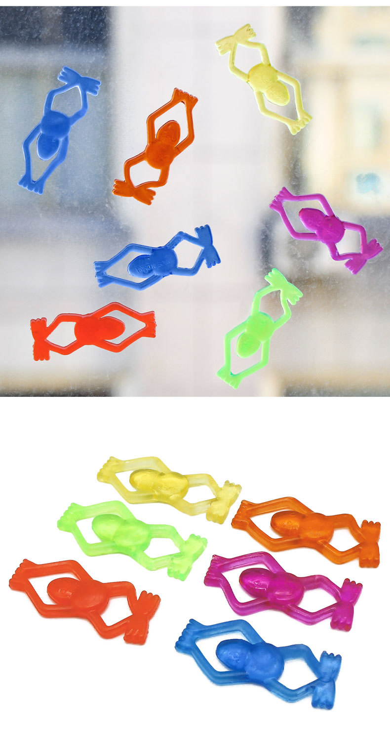 New Exotic Transparent Catapult Frog Trick Fun Decompression Children's Toy TPR Expandable Material Finger Slingshot