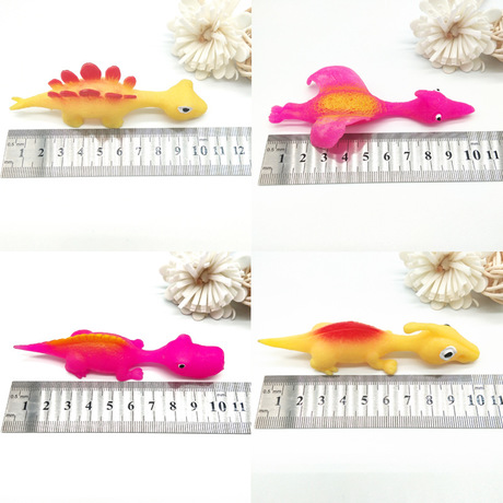 Creative Dinosaur Finger Flipping Decompression Toy TPR Soft Rubber Finger Slingshot Children&#039;s New Exotic Toys