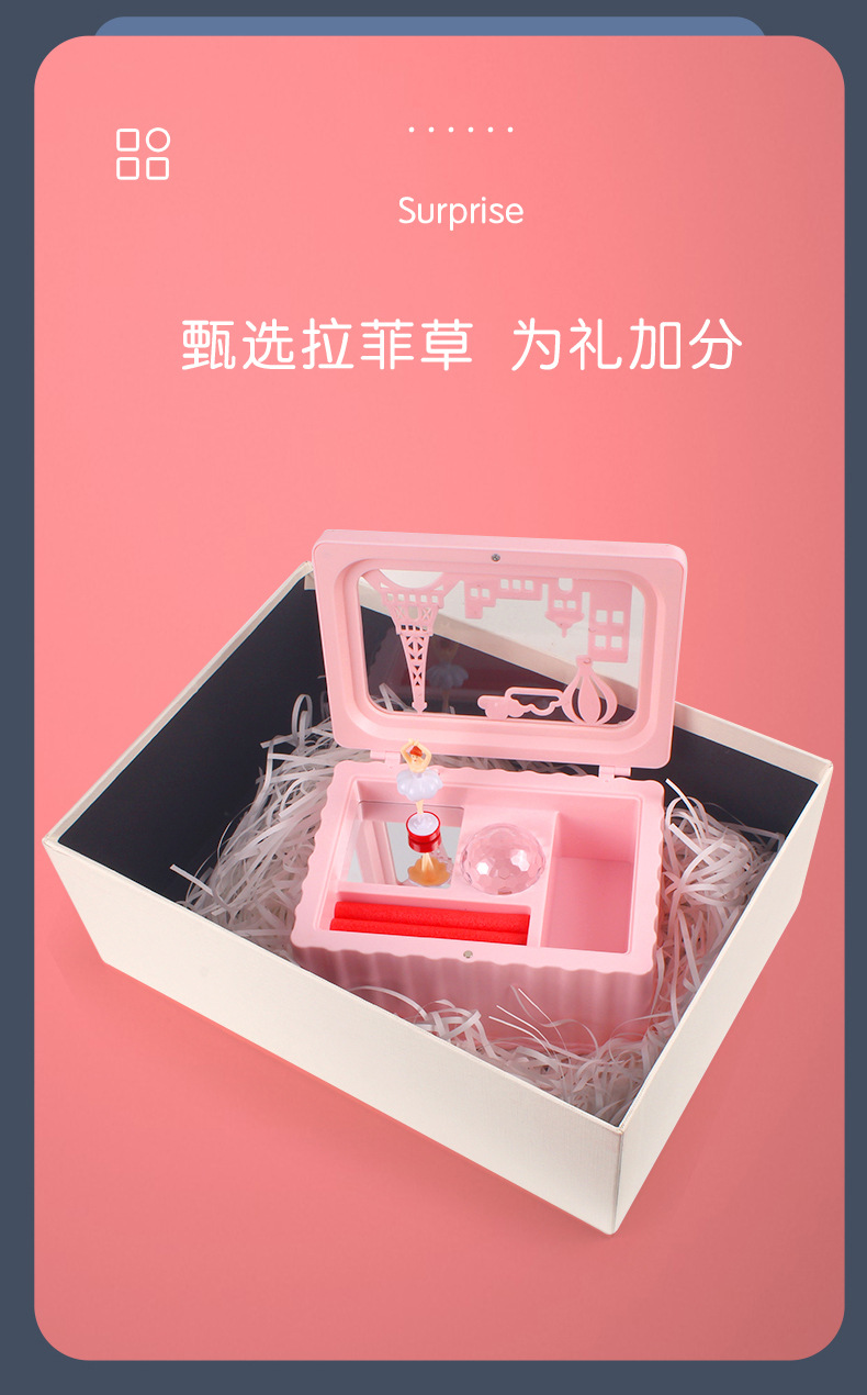 Music Box Strafe-Jumping Ballet Projection Lamp Crystal Ball Princess Elsa Children's Birthday Gifts Necklace Music Box Music Box Strafe-Jumping Ballet Projection Lamp Crystal Ball Princess Elsa Children's Birthday Gifts Necklace Music Box