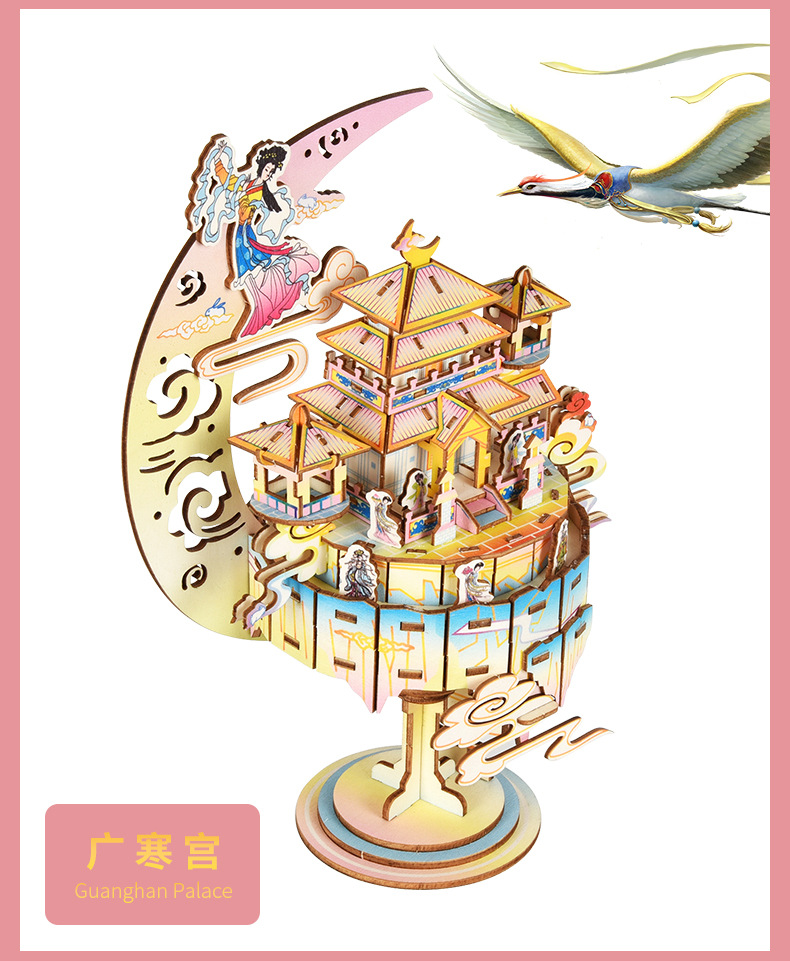 Qixi Valentine's Day Gift Handmade DIY Music Box 3D Puzzle Wooden Stereo Music Box Creative Gift Wholesale Qixi Valentine's Day Gift Handmade DIY Music Box 3D Puzzle Wooden Stereo Music Box Creative Gift Wholesale