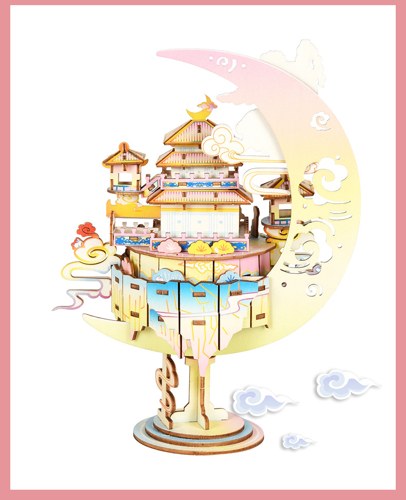 Qixi Valentine's Day Gift Handmade DIY Music Box 3D Puzzle Wooden Stereo Music Box Creative Gift Wholesale Qixi Valentine's Day Gift Handmade DIY Music Box 3D Puzzle Wooden Stereo Music Box Creative Gift Wholesale