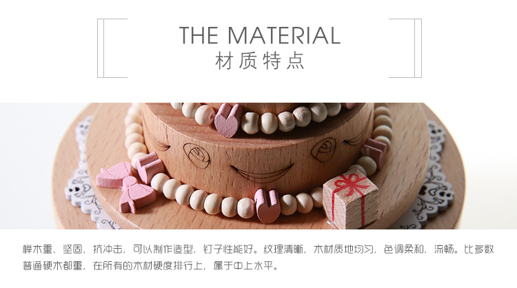 Junheng Cross-Border Birthday Cake Music Box Bear Children's Birthday Small Gift Lettering Music Box Wooden Craftwork Junheng Cross-Border Birthday Cake Music Box Bear Children's Birthday Small Gift Lettering Music Box Wooden Craftwork
