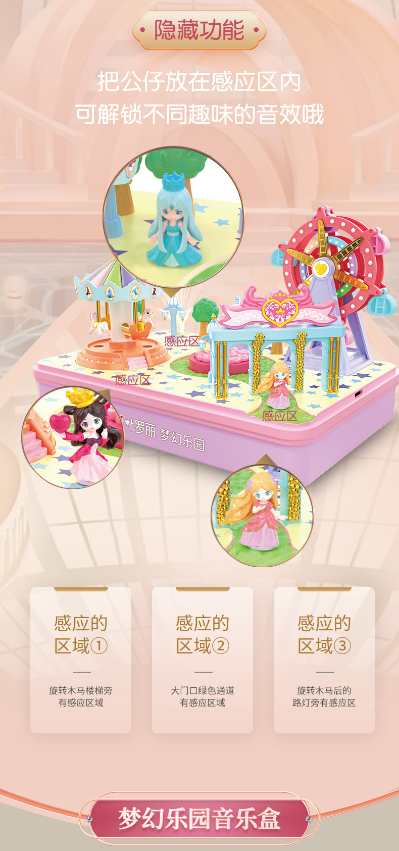 Ye Luoli Neverland Ranch Music Box Night Lolita Ice Princess Carousel Children New Year Gift Toys Girl Ye Luoli Neverland Ranch Music Box Night Lolita Ice Princess Carousel Children New Year Gift Toys Girl