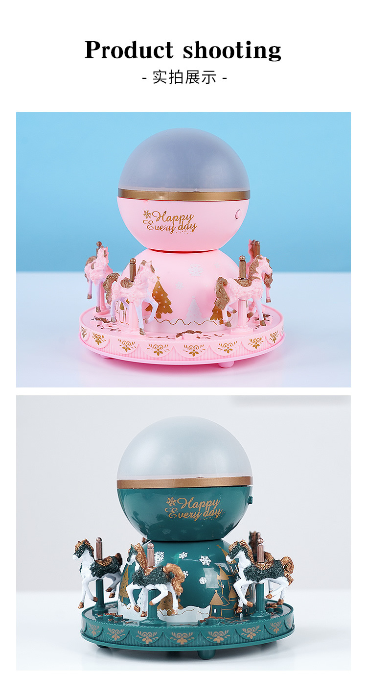 Light Projection Carousel Music Box Music Box Cake Decorative Ornaments Children's Birthday Gifts Holiday Decoration Light Projection Carousel Music Box Music Box Cake Decorative Ornaments Children's Birthday Gifts Holiday Decoration