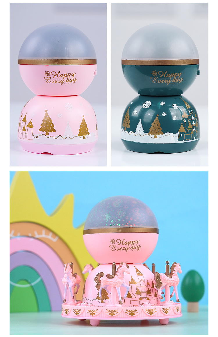 Light Projection Carousel Music Box Music Box Cake Decorative Ornaments Children's Birthday Gifts Holiday Decoration Light Projection Carousel Music Box Music Box Cake Decorative Ornaments Children's Birthday Gifts Holiday Decoration