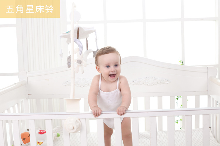 Baby Toys Five-Pointed Star Plush Rabbit Bear Rotating Music Bedside Bell Music Box Bed Bell Baby Toys Five-Pointed Star Plush Rabbit Bear Rotating Music Bedside Bell Music Box Bed Bell