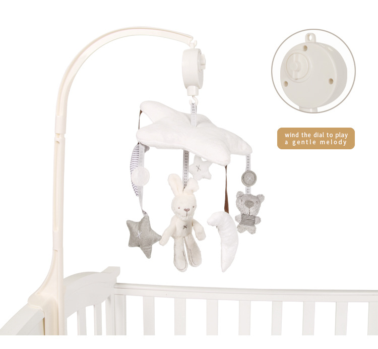 Baby Toys Five-Pointed Star Plush Rabbit Bear Rotating Music Bedside Bell Music Box Bed Bell Baby Toys Five-Pointed Star Plush Rabbit Bear Rotating Music Bedside Bell Music Box Bed Bell