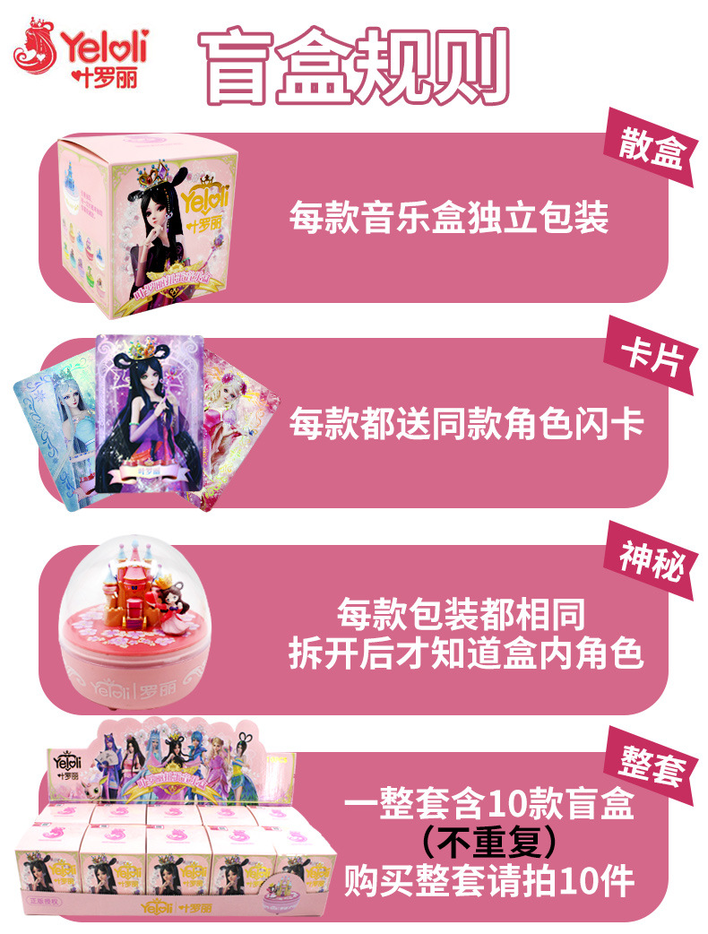 Ye Luoli Doll Capsule Toy Music Box Blind Box Elf Dream Night Loli Fairy Power Stone Box Girl Toy