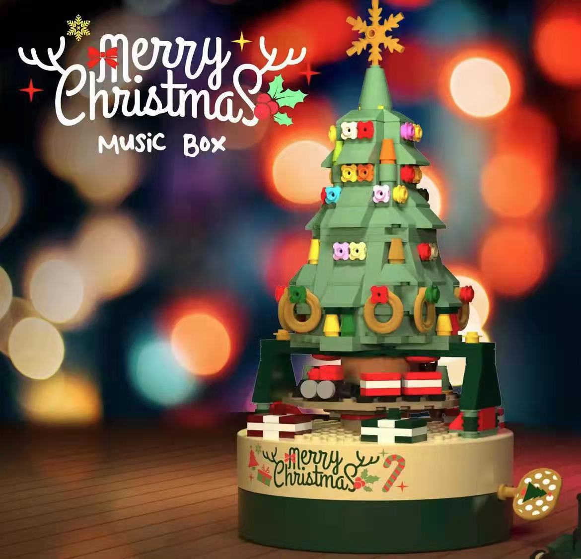 Jiaqi Building Blocks in Stock, Christmas Tree Building Blocks Jk1302 Jiaqi Christmas Tree Music Box One Piece Dropshipping