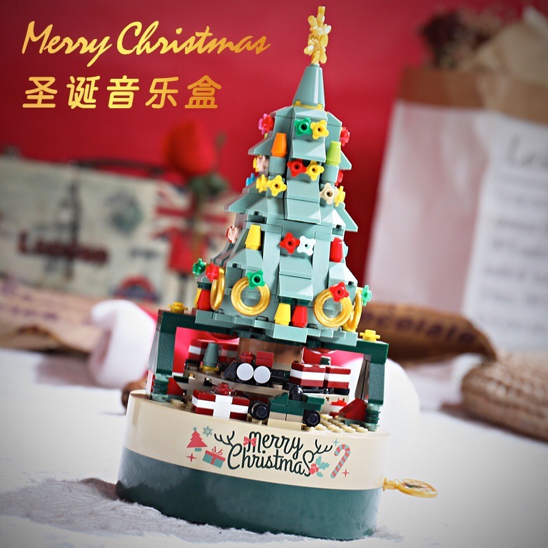 Jiaqi Building Blocks in Stock, Christmas Tree Building Blocks Jk1302 Jiaqi Christmas Tree Music Box One Piece Dropshipping