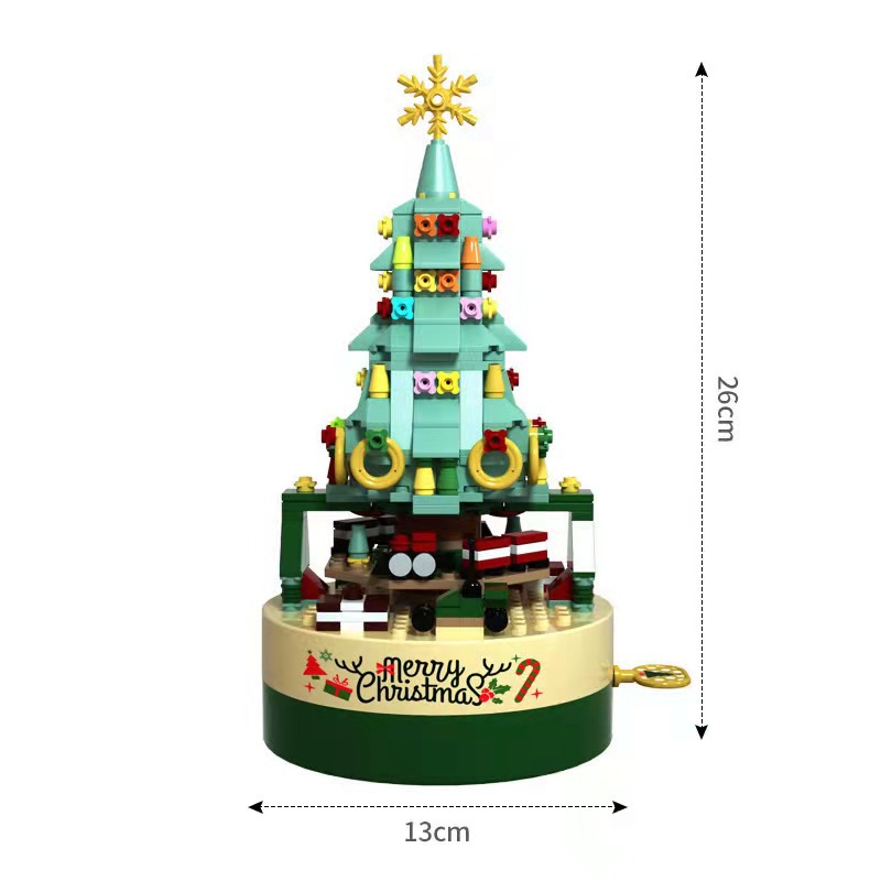 Jiaqi Building Blocks in Stock, Christmas Tree Building Blocks Jk1302 Jiaqi Christmas Tree Music Box One Piece Dropshipping
